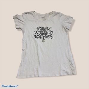 Vtg Stussy eastside westside flaws shirt 90s